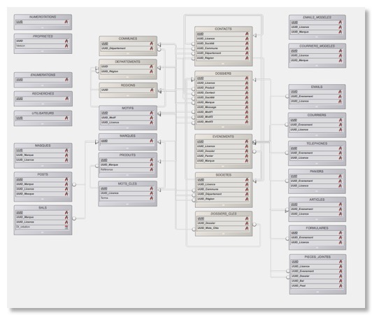Structure logique des données d'une base 4D
